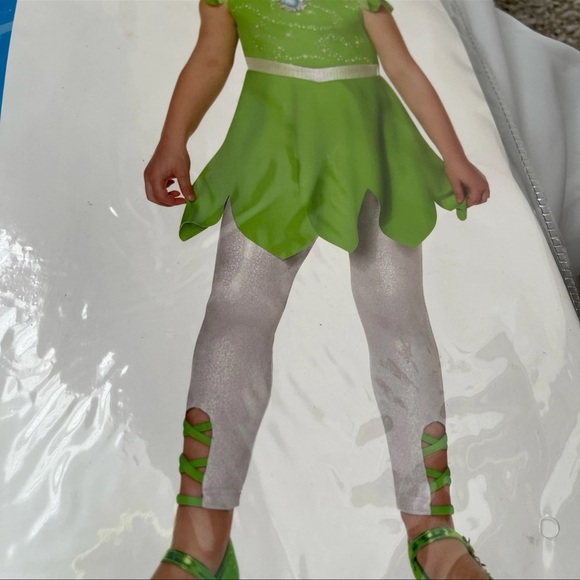 Disney's Tinker Bell Costume Toddler 2T Spirit Halloween Dress Wings Leggings - Picture 4 of 5